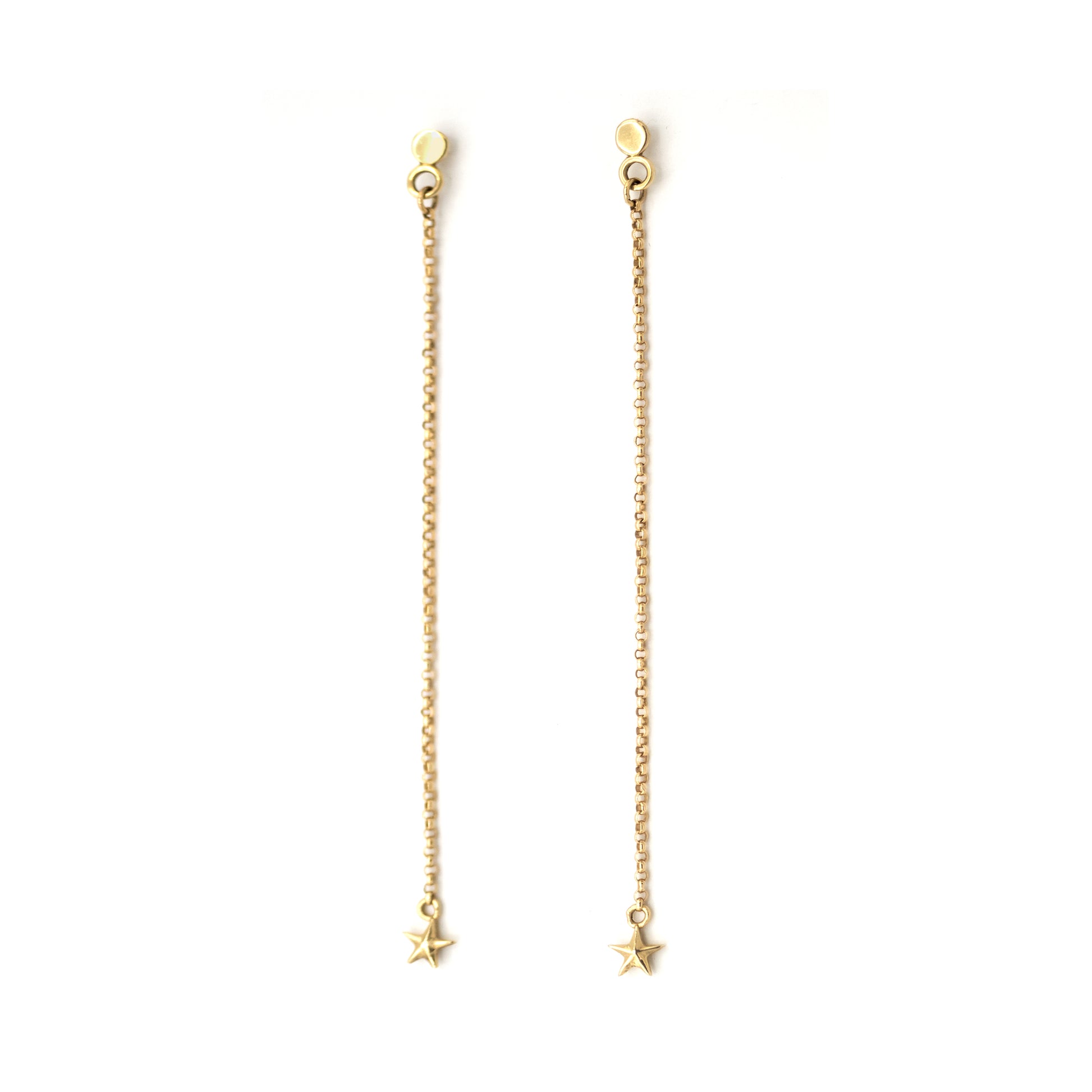 Dangling gold stars earrings